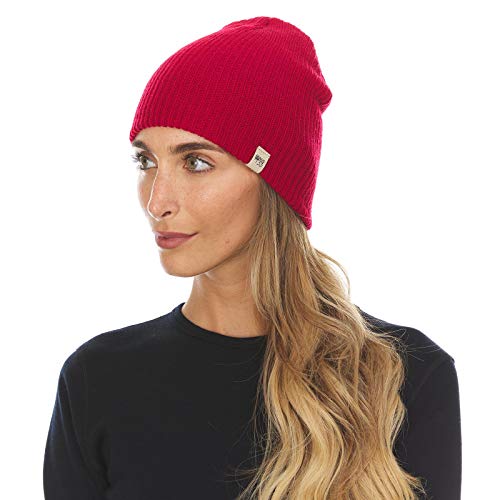 Minus33 Merino Wool Everyday Knit Wool Beanie - color: True Red