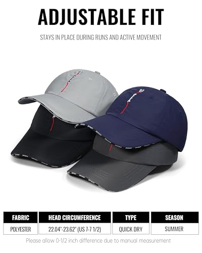 CLAPE Outdoor Sun Visor Hats Lightweight Waterproof Breathable Sports Hat UPF50+ Ultra Thin Cooling Baseball Hats - color: Cp13-dark Gray