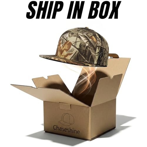 4 Inclusive Sizes Performance Flat Brim Trucker Hat Men Women, 7 Panel Snapback Running - color: 70.camo-2