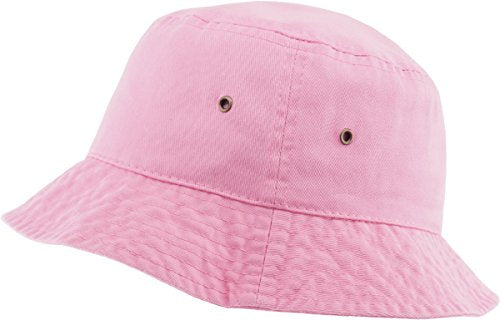 KBETHOS® 100% Cotton Washed Bucket Hat - color: Pink, size: Small-Medium