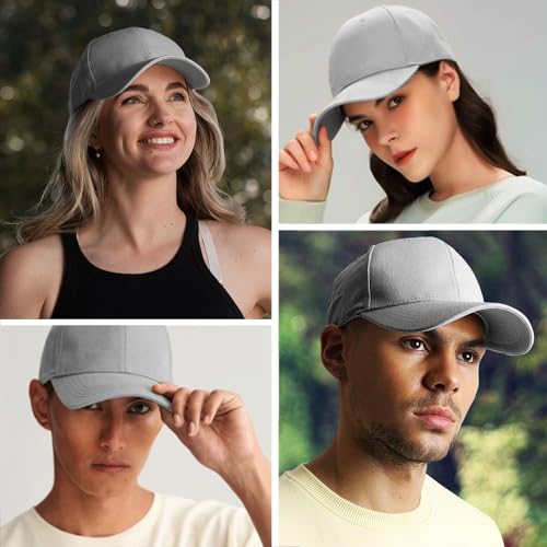 Adjustable Cotton Baseball Cap for Men Women - color: Grey