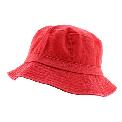 Armycrew XXL Oversize Pigment Dyed Washed Bucket Hat Fits Upto 3XL - color: Red, size: X-Large-XX-Large
