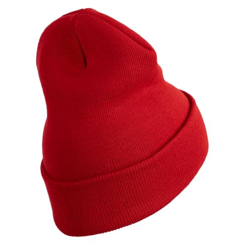 e4Hats.com 12 inch Cuffed Knit Long Beanie - color: Red