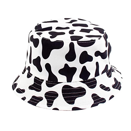 Umeepar Unisex Reversible Packable Bucket Hat Sun Hat for Men Women - color: Cow Print