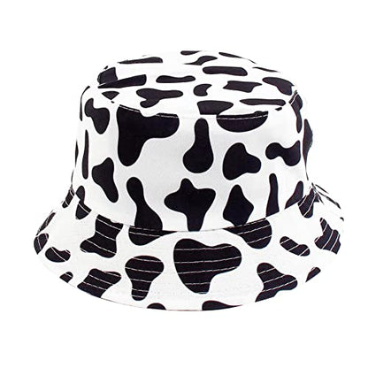 Umeepar Unisex Reversible Packable Bucket Hat Sun Hat for Men Women - color: Cow Print