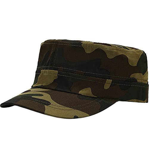 XYIYI Unisex Cotton Basic Cadet Army Cap Everyday Military Style Hat - color: Camo3