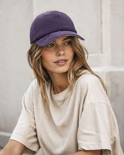 CLAPE Color-Block Short Brim Cap, Quick Dry Lightweight Outdoor Hat - color: Bs26sb08-purple&violet