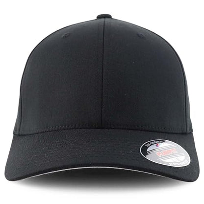 Armycrew 6 Panel Structured Stretch Fitted Baseball Cap from SM to 3XL - color: Black, size: Small-Medium