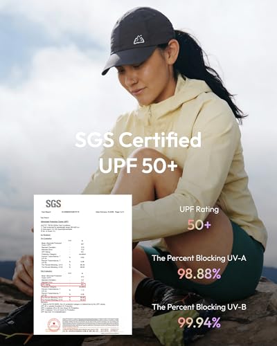 Jeasona UPF 50+ UV Protection Running Hat for Women, Lightweight Quick Dry Packable Sun Protection Baseball Cap - color: Grey