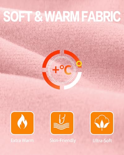 Ski Mask Balaclava for Men Women Windproof Thermal Winter Full Face Mask Cold Weather Skiing Snowboarding Neck Gaiter - color: Pink