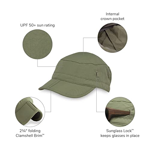 Sunday Afternoons Sun Tripper Cap, UPF 50+ Unisex Cadet Cap - color: Blue Agate, size: Medium