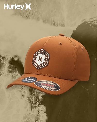 Hurley Mens Moisture-Wicking Quick-Dry Curved Bill Baseball Cap - color: Terra Cotta