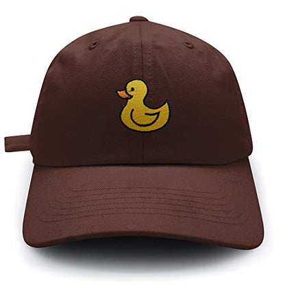 JPAK Duck Baseball Cap Embroidered Cotton Dad Hat - Rubberduck Toy - color: Brown