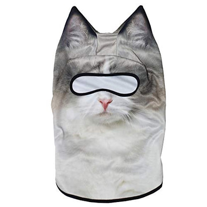 WTACTFUL 3D Animal Ears Balaclava, Breathable Face Mask for Halloween - color: Ragdoll Cat Meb-37