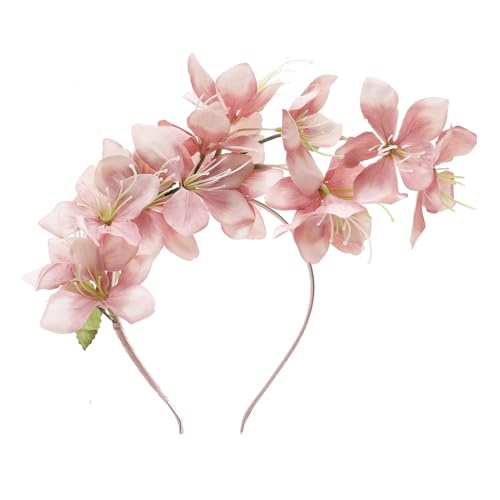 Coucoland Flower Fascinators for Women - Tea Party Floral Headband Church Kentucky Cocktail Derby Hats for Wedding Costume - color: Pink