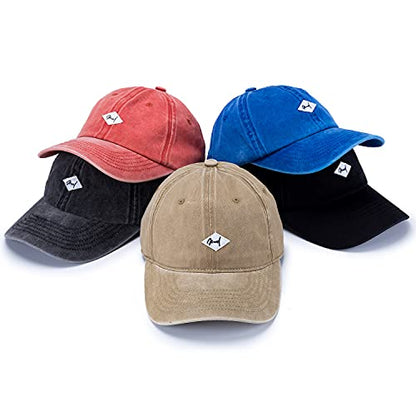 Croogo Unstructured Soft Baseball Cap Unisex 6 Panel Low Profile Dad Hat Adjustable Polo Trucker Hat Sun Cap for Daily Wear - color: Bc12-gray
