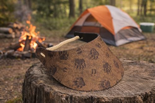 Women's Beautiful Designs Lightweight Packable Foam Visor for Sun Protection and Outdoor Activities - color: Brown Paws