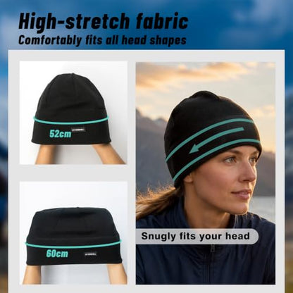 Honeycomb Thermal Skull Cap Beanie for Men Women - color: Aa-e11-black