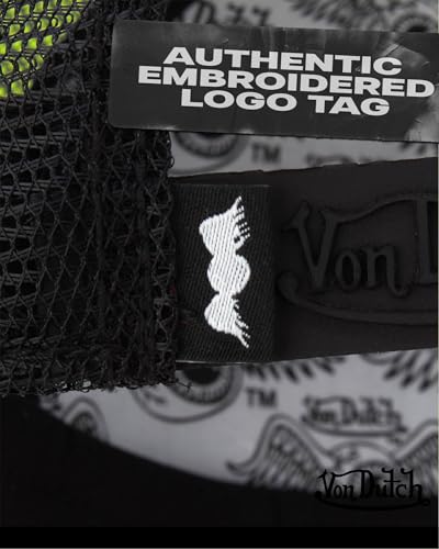 Von Dutch Unisex Velvet Trucker Hat, Curved Bill, Mesh Back, Snapback - color: Black