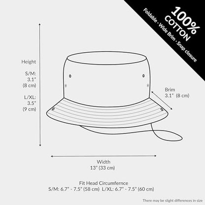 The Hat Depot Cotton Stone-Washed Safari Wide Brim Foldable Double-Sided Sun Boonie Bucket Hat - color: 3. Pigment - Sand, size: Large-X-Large