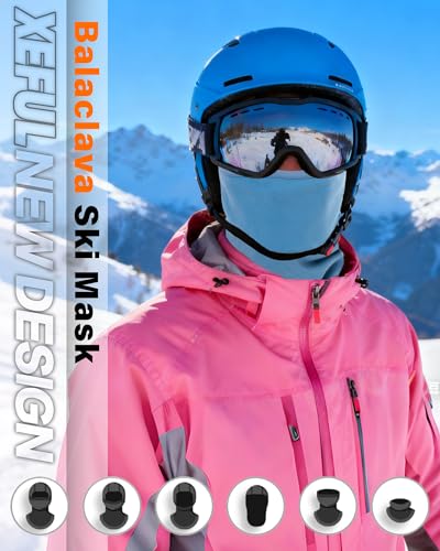 Winter Balaclava Ski Mask Warm and Fleece Full Face Cover for Men Women Cold Weather Skiing Motorcycle Neck Warmer - color: Army Green