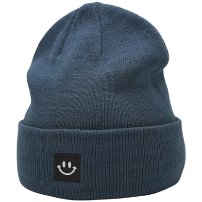 55cube Unisex Winter Beanie Hats Warm Thick Knit Cuffed Skullcaps - color: Dark Blue Green