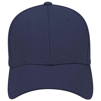 Ashen Fane 6 Panel Polyester Pro Mesh Low Profile Baseball Cap - color: Navy