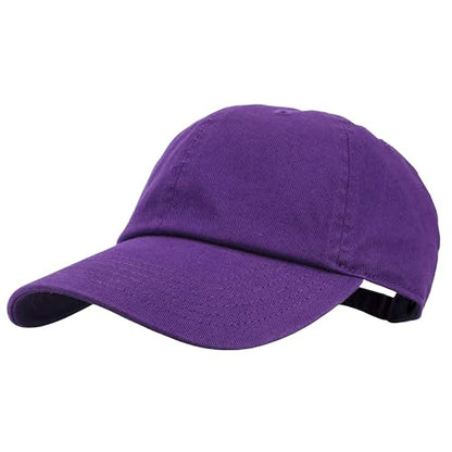 Gelante Baseball Cap Dad Hat 100% Cotton Polo Style Plain Blank Adjustable Size. - color: Purple
