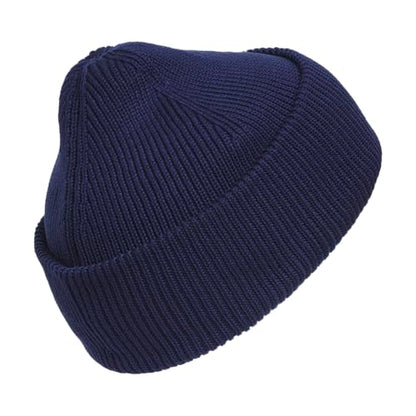 adidas Men's Premium Cuff Fold Beanie - color: Dark Blue/Black/White