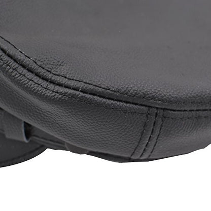 Unisex Genuine Leather Greek Fisherman Sailor Fiddler Driver Hat Flat Cap - color: Black, size: Large
