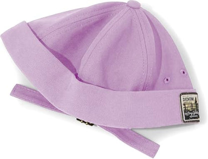 Glamorstar Dome Brimless Hats for Women Men Sailor Docker Beanie Cap Hip Hop Hats - color: Purple D