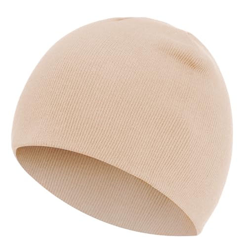 100% Cotton Beanie Hat for Men Women Cuffless Warm Winter Hats - color: 1pcs-pink