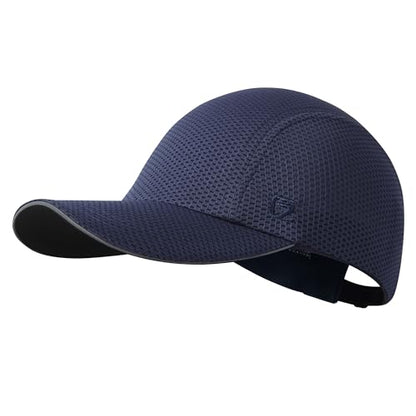 GADIEMKENSD Women's Race Day Running Cap Performance Mesh Hat - Excellent Ventilation, Lightweight, Reflective Safety - color: Navy