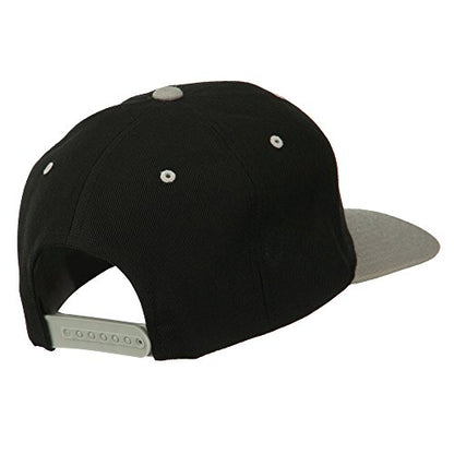 e4Hats.com LA Embroidered Snapback Cap - color: Black Silver