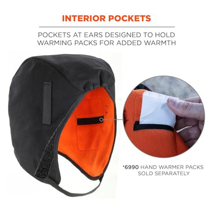 Ergodyne N-Ferno 6850 Winter Hard Hat Liner - 2-Layer, Fleece-Lined, Cotton Shell, Reg-Length - size: One Size (Pack of 2)