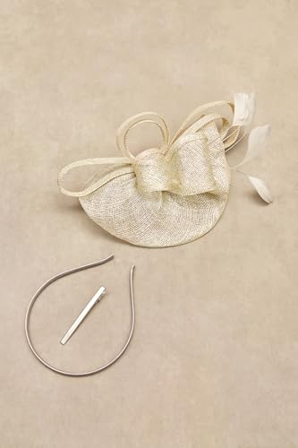 BABEYOND Fascinators Hats for Women Tea Party Glitter Pillbox Hat Derby Hat - color: Off-white