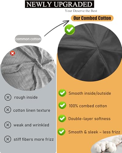 ROYBENS 100% Cotton T-Shirt Beanie for Women Men Slouchy Soft Skull Cap - color: 1pcs-army Green