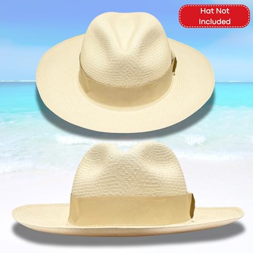 Gamboa Hatbands for Panama Hat Ribbon Hatband Cowboy Hats - color: Soft Beige, size: Medium