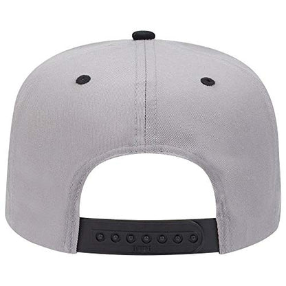 OTTO 6 Panel Pro Style Cotton Blend Twill Cap - color: Blk/Gry