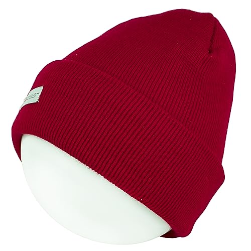 3M Thinsulate Women Men Unisex Knitted Thermal Winter Cap Casual Beanies - color: Red