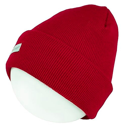 3M Thinsulate Women Men Unisex Knitted Thermal Winter Cap Casual Beanies - color: Red