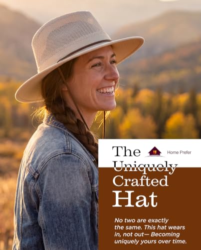 Home Prefer Cotton Summer Fedora Hat Wide Brim Sun Hats for Men Women UPF 50+ Sun Protection Cap for Fishing Hiking - color: Beige, size: 7 1/2
