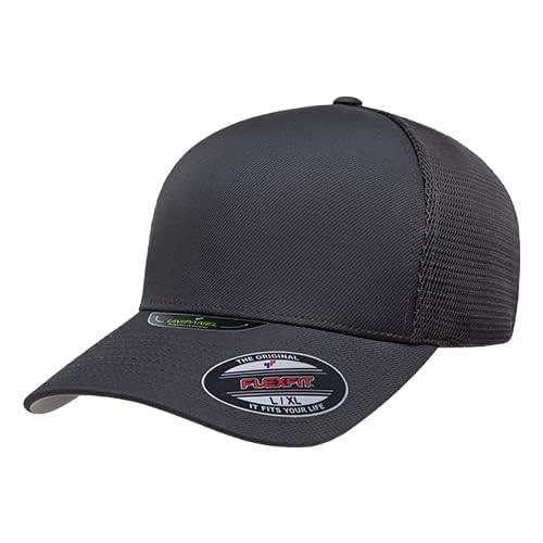 Flexfit Melange Unipanel Trucker Cap - color: Charcoal, size: Large-X-Large