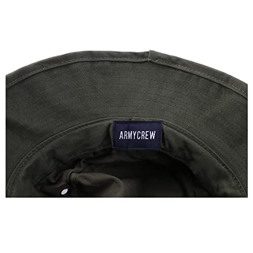 Armycrew XXL Big Size Boonie Jungle Outdoor Hat with American Flag Patch - color: Olive