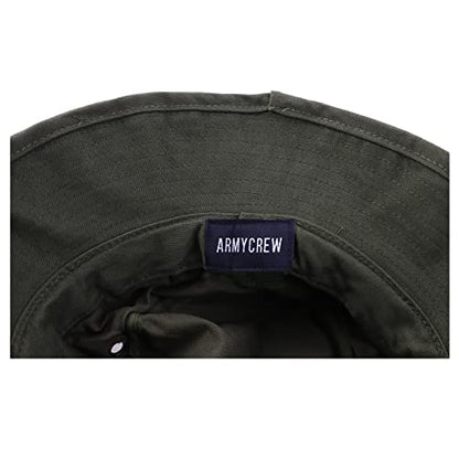 Armycrew XXL Big Size Boonie Jungle Outdoor Hat with American Flag Patch - color: Olive