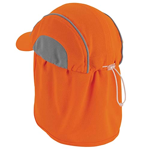 Ergodyne Womens High-performance Hat And Neck Shade Baseball Cap, Orange - color: Orange