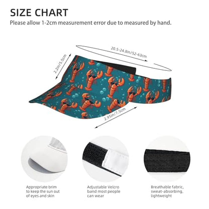 Unisex Adjustable Sports Sun Visor - color: Lobster