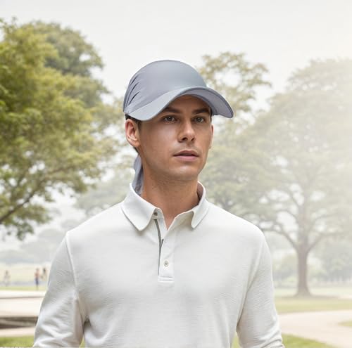 Headscarf Baseball Cap for Men Women, Summer Sun Visor Hat - color: Gray