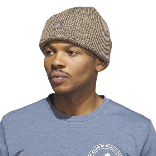 adidas Men's Premium Cuff Fold Beanie - color: Khaki Six/Grey Six