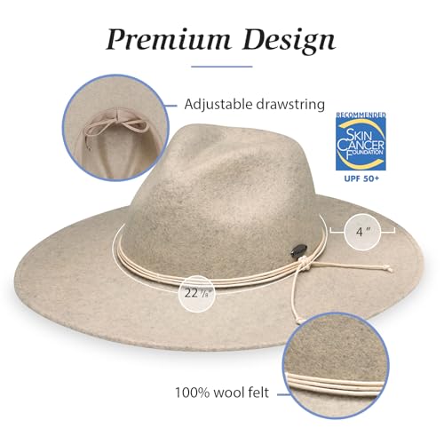 Wallaroo Hat Company Women's Colorado Fedora – UPF 50+ Sun Protection, Wide Brim Sun Hat, Packable, Adjustable - color: Truffle
